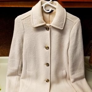 Women's cream color boiled wool jacket